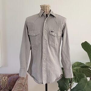 Men's S Wrangler Advanced Comfort Pearl Snap Buttondown